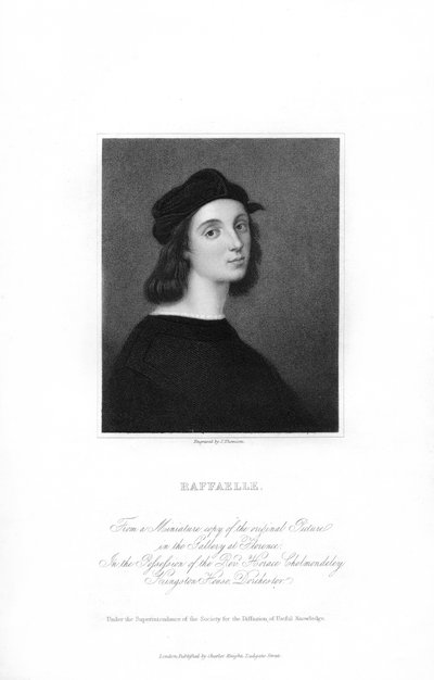 Rafael, włoski artysta renesansowy, ok. 1836. autorstwa J. Thomson