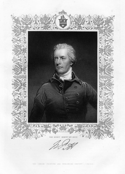 William Pitt, młodszy, brytyjski polityk i premier, XIX wiek autorstwa J. Thomson