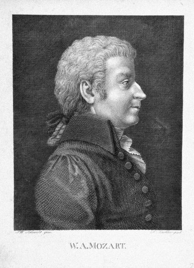 Wolfgang Amadeusz Mozart, ok. 1825 autorstwa J. W. Schmidt