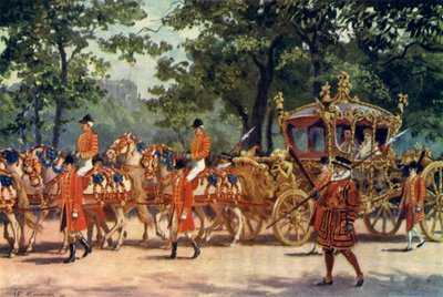 Trener koronacyjny, procesja koronacyjna króla Edwarda VII autorstwa J. Williamson