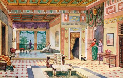 Imperium rzymskie: rzymski dom (druk) autorstwa J. Williamson