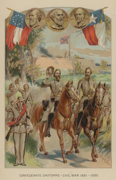 Konfederackie mundury wojny secesyjnej, 1861-1865. autorstwa J. after Steeple Davis