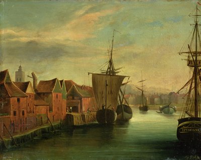 St. Catherines Quay, Ipswich, ok. 1830 (tablica) autorstwa Jabez Hare