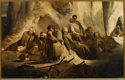 Niedziela w kopalni (Odpoczynek w kopalni) autorstwa Jacek Malczewski