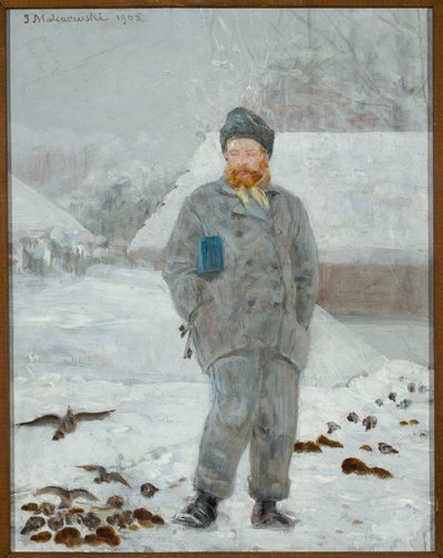 Portret Adolfa Dygasińskiego z ptakami autorstwa Jacek Malczewski