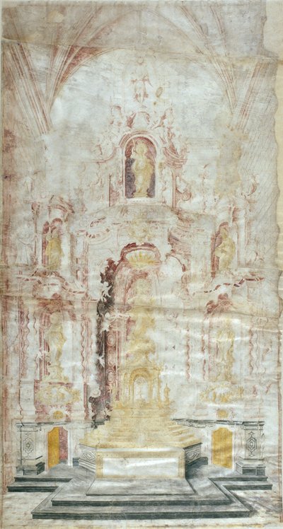 Rysunek głównego ołtarza Santa Maria d