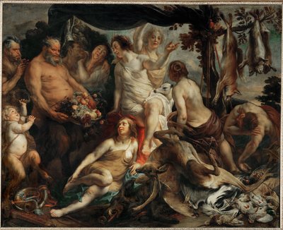Le repos de Diane chasseresse - Diana odpoczywa po polowaniu ... autorstwa Jacob (studio of) Jordaens