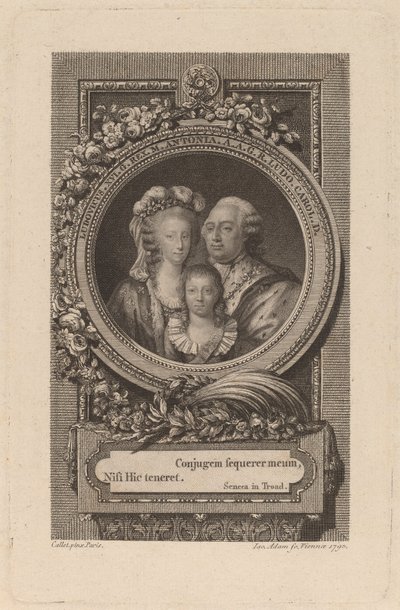Ludwika XVI, Marii Antoniny i Ludwika Karola autorstwa Jacob Adam after Antoine François Callet