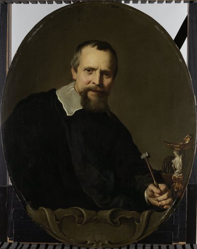 Portret Johannesa Lutma .a Jan Lutma (1584/85-1669). Złotnik w Amsterdamie autorstwa Jacob Adriaensz. Backer