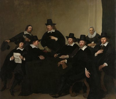 Regents Regents Instytutu Pomocy Ubogim na świeżym powietrzu Nieuwe Zijds, Amsterdam, ok. 1650 autorstwa Jacob Adriaensz. Backer
