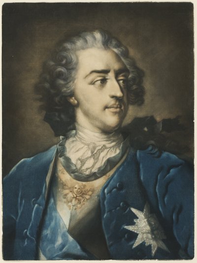 Portret Ludwika XV autorstwa Jacob Christoph Le Blon