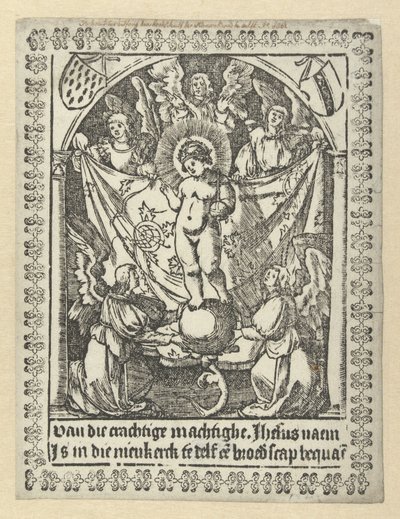 Karta modlitewna o braterstwo Jezusa autorstwa Jacob Cornelisz van Oostsanen (school of)