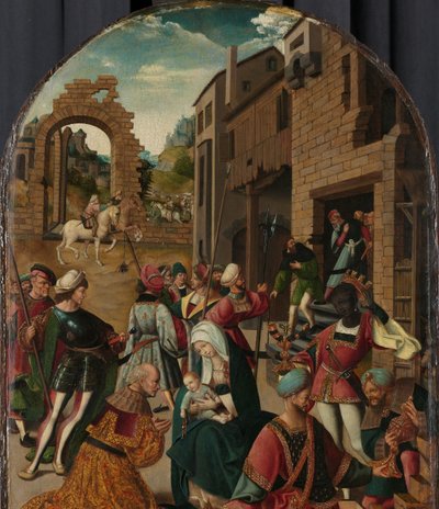 Pokłon Trzech Króli autorstwa Jacob Cornelisz van Oostsanen (workshop of)