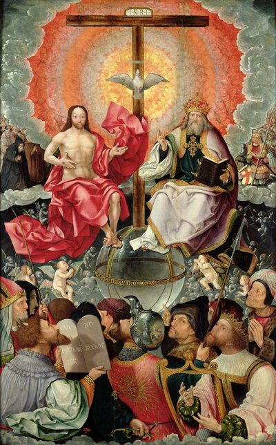 Centralny panel Tryptyk z Adoracją Trójcy, 1523 (zob. 242037, 242038, 242039) autorstwa Jacob Cornelisz van Oostsanen