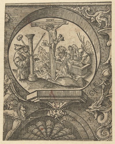 Ukrzyżowanie i złożenie do grobu Chrystusa Credo (tytuł serii) autorstwa Jacob Cornelisz van Oostsanen