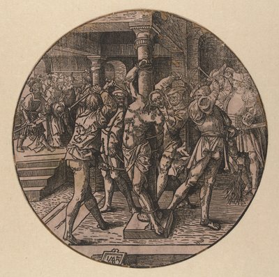 Plaga Chrystusa Okrągła Pasja (tytuł serii) autorstwa Jacob Cornelisz van Oostsanen