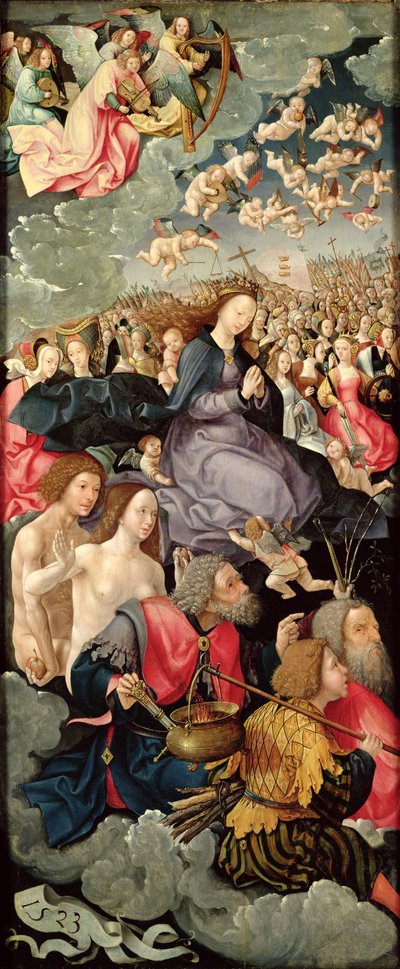 Lewe skrzydło Tryptyku z Adoracją Trójcy Świętej, 1523 (zob. 242037, 242039, 242040) autorstwa Jacob Cornelisz van Oostsanen