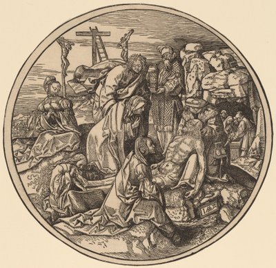Opłakiwanie i złożenie do grobu autorstwa Jacob Cornelisz van Oostsanen