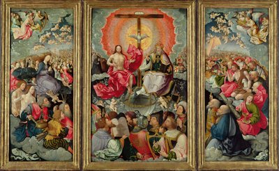 Tryptyk z Adoracją Trójcy, 1523 (zob. 242038, 242039, 242040) autorstwa Jacob Cornelisz van Oostsanen