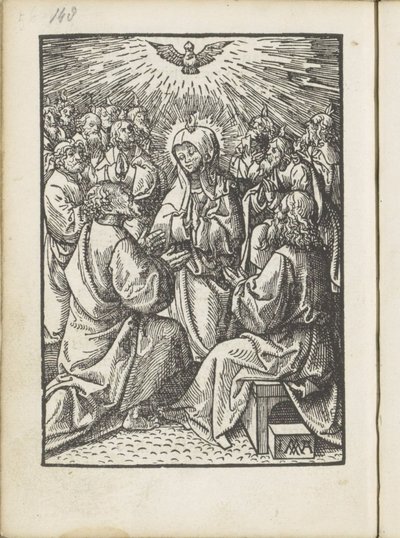 Wylanie Ducha Świętego Mała Pasja (tytuł serii) autorstwa Jacob Cornelisz van Oostsanen