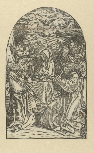 Wylanie Ducha Świętego Życie Maryi (tytuł serii) autorstwa Jacob Cornelisz van Oostsanen