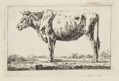 Krowa stojąca, po lewej stronie autorstwa Jacob Elias van Varelen