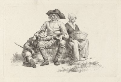 chłopska rodzina Odbitki studyjne / Etiudy gravées (tytuł serii) autorstwa Jacob Ernst Marcus