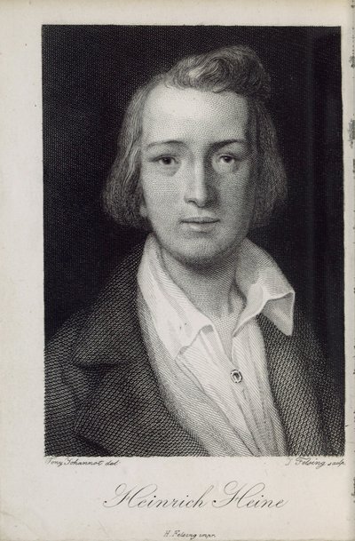 Portret poety Heinricha Heinego 1797-1856, 1850 autorstwa Jacob Felsing