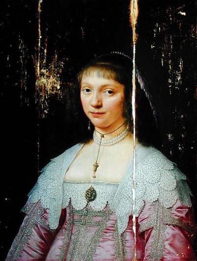 Portret młodej kobiety (olej na panelu) autorstwa Jacob Fransz van der Merck