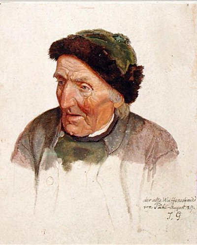 Stary Płatnerz z Pahl, 1829 autorstwa Jacob Gensler