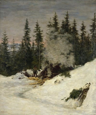 Spalanie węgla autorstwa Jacob Gloersen