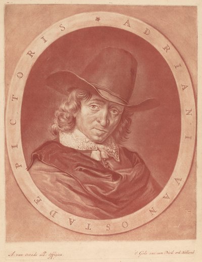 Adrian Ostade autorstwa Jacob Gole after Adriaen van Ostade