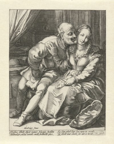 Odrzucenie starca autorstwa Jacob Goltzius (II)