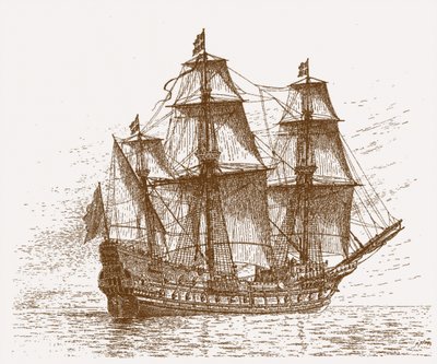 Szwedzki okręt flagowy Mars Makalös przed bitwą pod Gotlandią-Olandią, 30-31 maja 1564 r. 1908 autorstwa Jacob Hagg