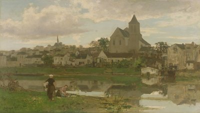 Widok na Montigny-sur-Loing autorstwa Jacob Henricus or Hendricus Maris