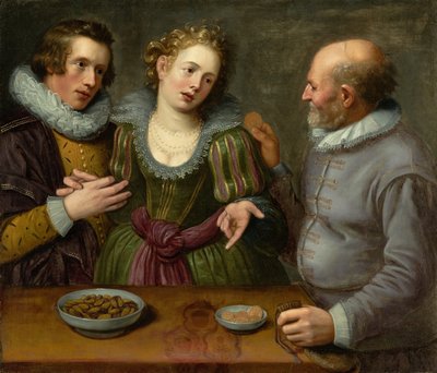 Alegoria nierównej miłości, ok. 1620 (olej na płótnie) autorstwa Jacob II de Gheyn