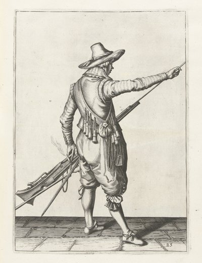 Muszkieter usuwa wycior, ok. 1600 autorstwa Jacob II de Gheyn