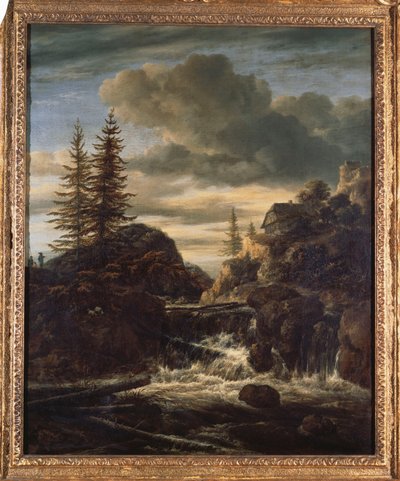 Norweski krajobraz z kaskadowym wodospadem autorstwa Jacob van Ruisdael