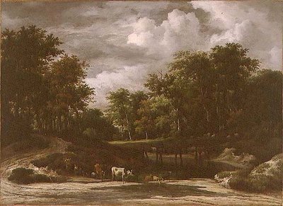 Pejzaż leśny (olej na płótnie) autorstwa Jacob van Ruisdael