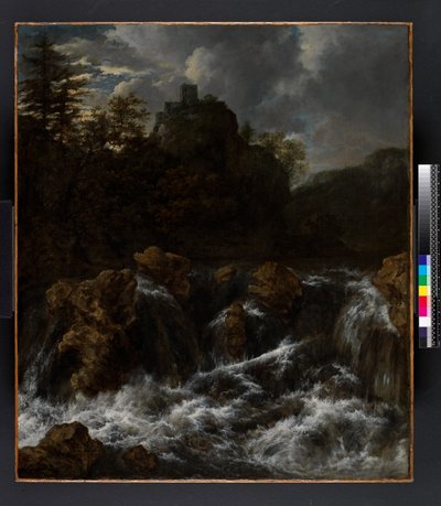 Krajobraz z wodospadem, przed 1682 autorstwa Jacob van Ruisdael