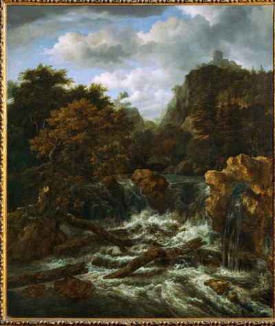 Norweski krajobraz z wodospadem (obraz na płótnie) autorstwa Jacob Isaaksz. or Isaacksz. van Ruisdael