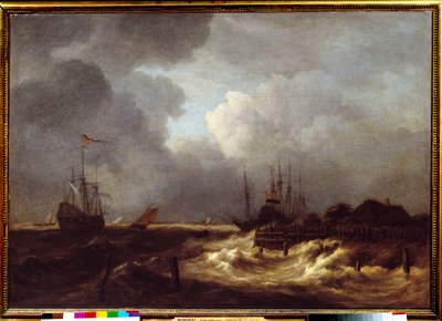 Obraz Tempete Jacoba Isaakszoon van Ruisdael (Ruysdael) (1628-1682) XVII wiek. Słońce 1,1x1,6 m² autorstwa Jacob van Ruisdael
