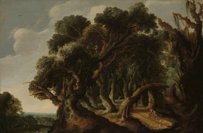 Zalesiony krajobraz Krajobraz autorstwa Jacob Jacobsz van Geel (signed by artist)