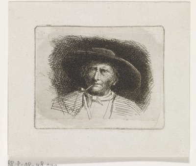 Głowa mężczyzny z fajką autorstwa Jacob Jan van der Maaten