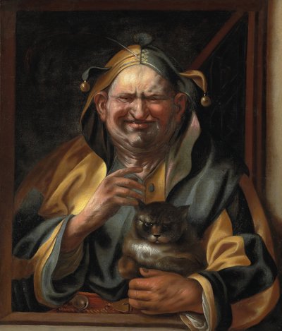 Błazen z kotem autorstwa Jacob Jordaens