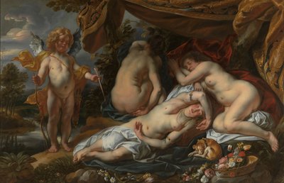 Kupidyn i Psyche (olej na płótnie) autorstwa Jacob Jordaens