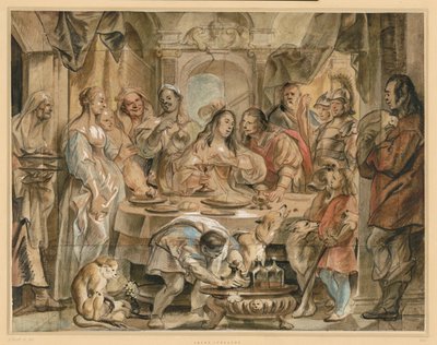 Uczta Kleopatry autorstwa Jacob Jordaens