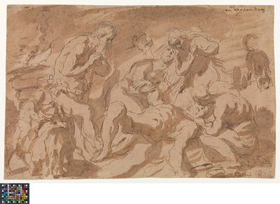 Niemiecki: Die Beweinung Abels
niderlandzki: De bewening van Abel autorstwa Jacob Jordaens