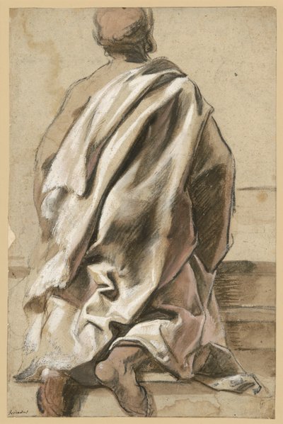 Studium szaty klęczącego apostoła autorstwa Jacob Jordaens