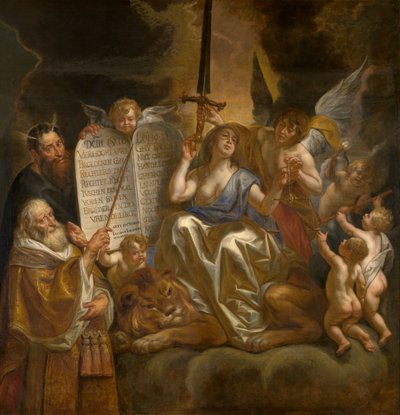 Prawo ludzkie oparte na Boskiej sprawiedliwości autorstwa Jacob Jordaens